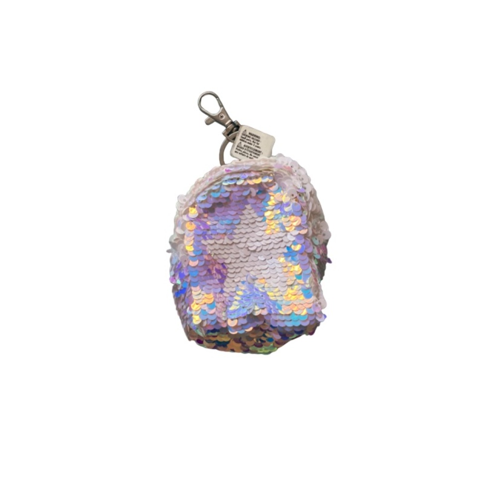 Sequin mini keychain backpack